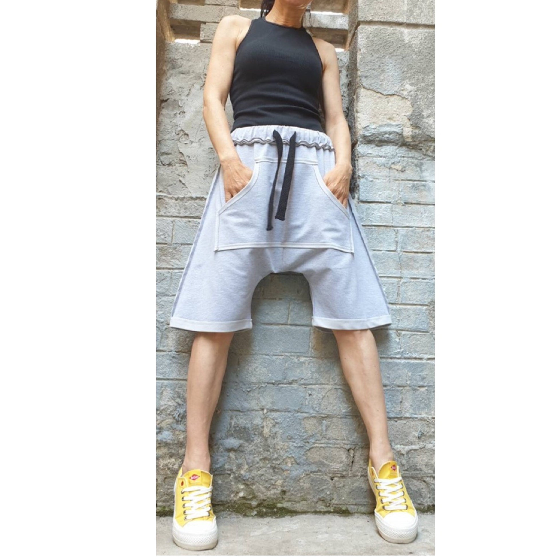 New Collection Short Grey Pants - Handmade clothing from AngelBySilvia - Top Designer Brands 