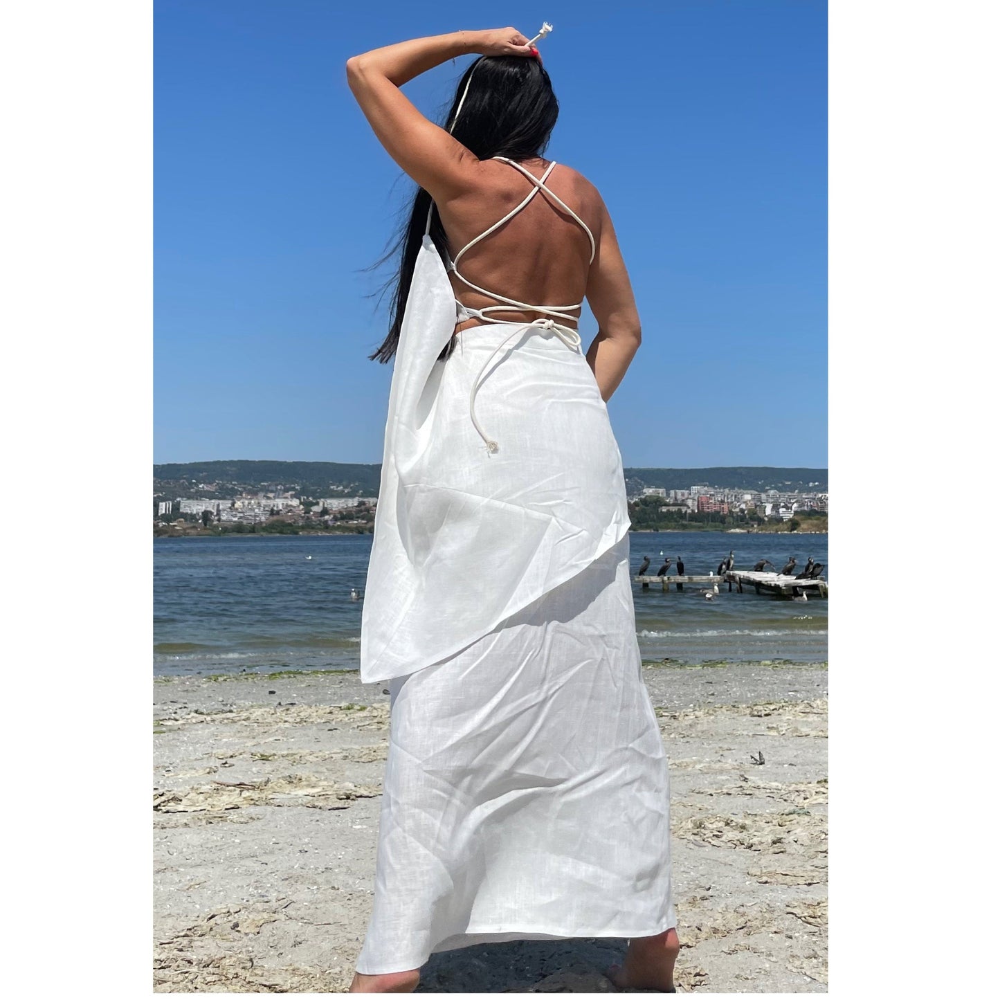 New Collection Linen Top Skirt Set - Handmade clothing from AngelBySilvia - Top Designer Brands 