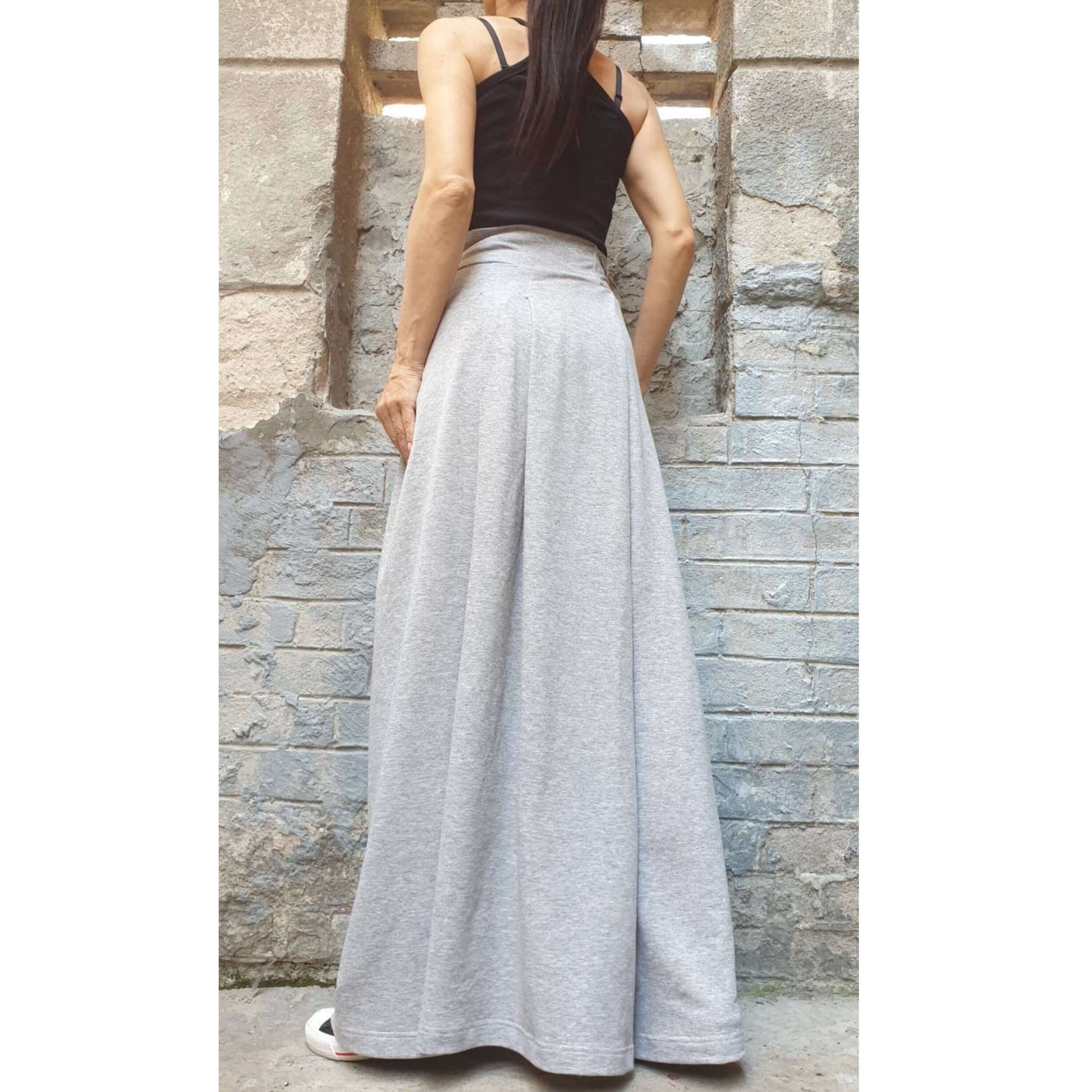 Loose Long Grey Pants - Handmade clothing from AngelBySilvia - Top Designer Brands 