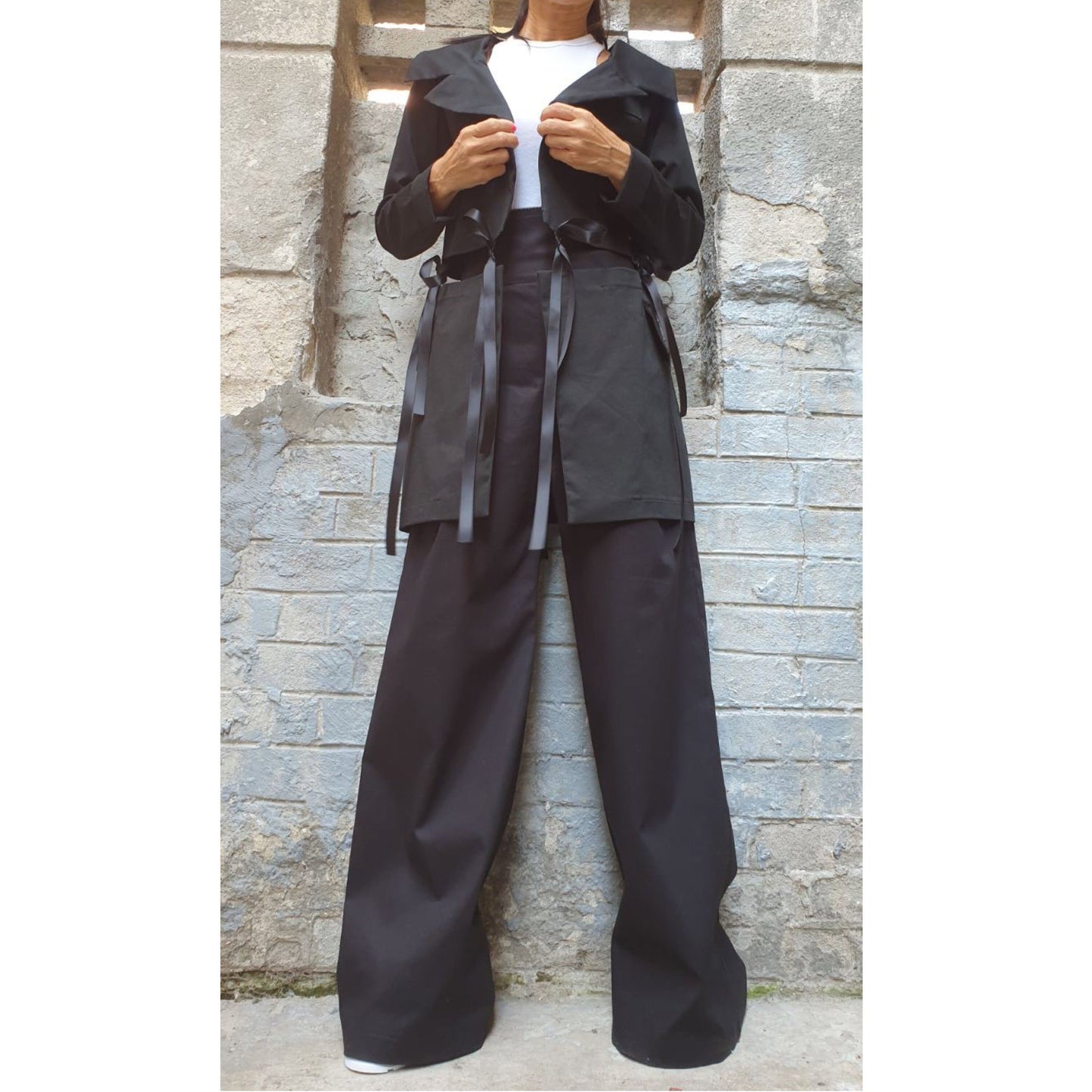 New Collection Extravagant Woman Blazer Pants Set - Handmade clothing from AngelBySilvia - Top Designer Brands 