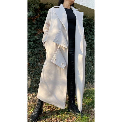 New Long Ash Rose Coat - Handmade clothing from AngelBySilvia - Top Designer Brands 