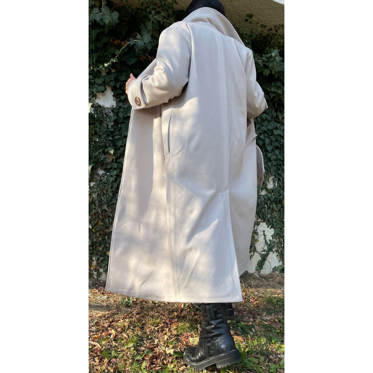 New Long Ash Rose Coat - Handmade clothing from AngelBySilvia - Top Designer Brands 