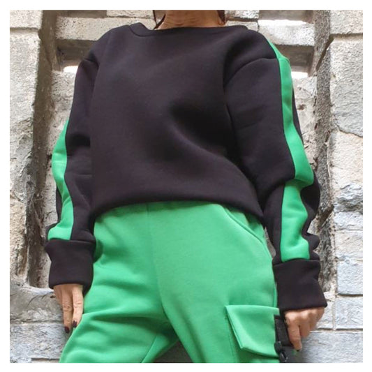 New Warm Black Green Blouse - Handmade clothing from AngelBySilvia - Top Designer Brands 