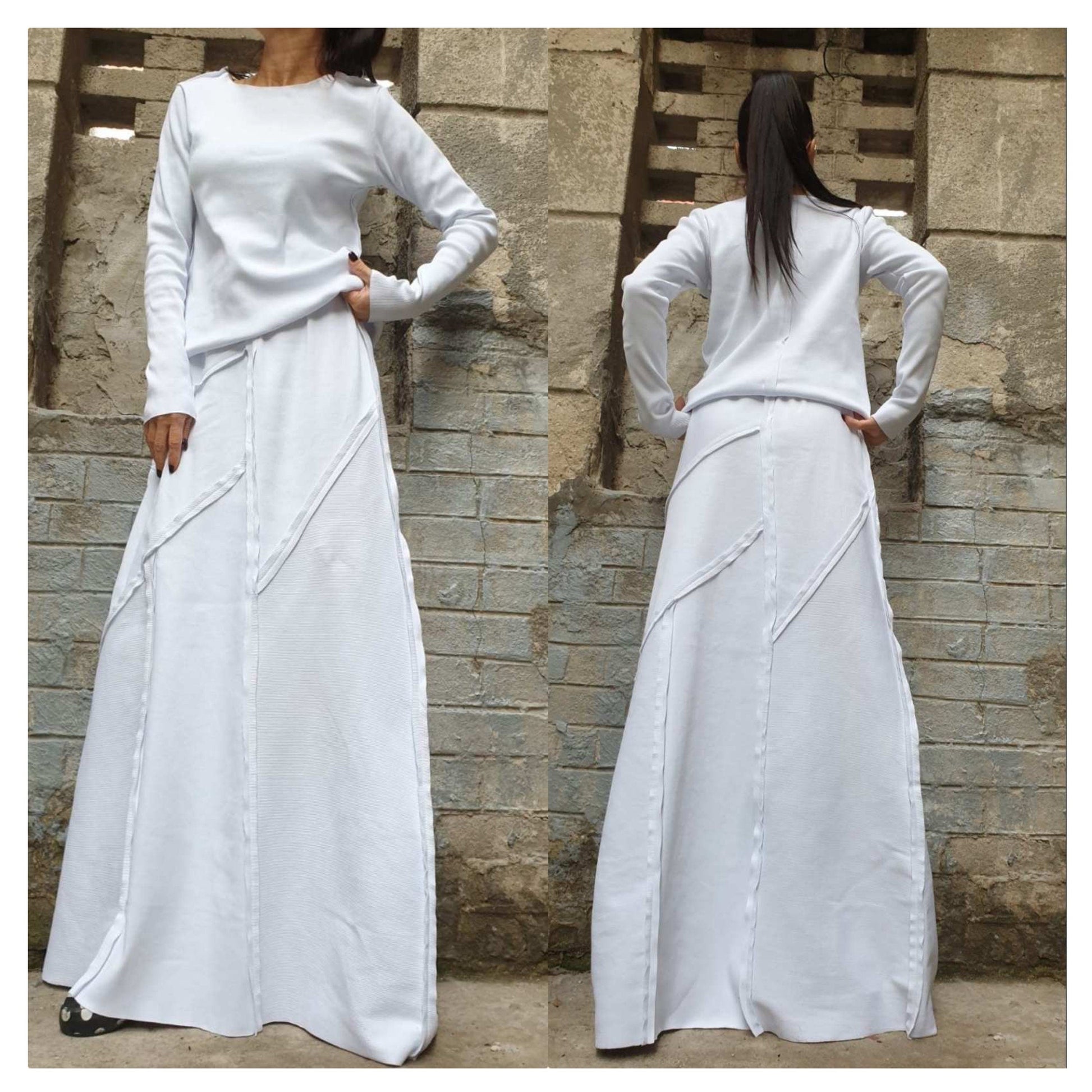 Two Piece White Set - Handmade clothing from AngelBySilvia - Top Designer Brands 