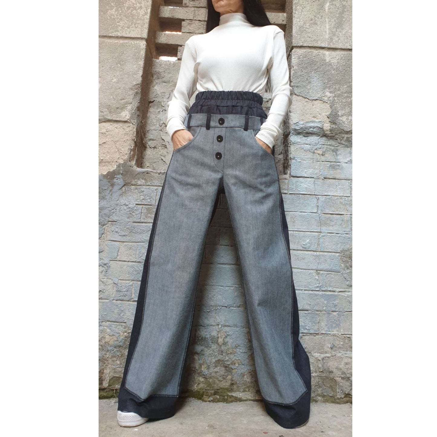 Extravagant High Waist Pants - Handmade clothing from AngelBySilvia - Top Designer Brands 