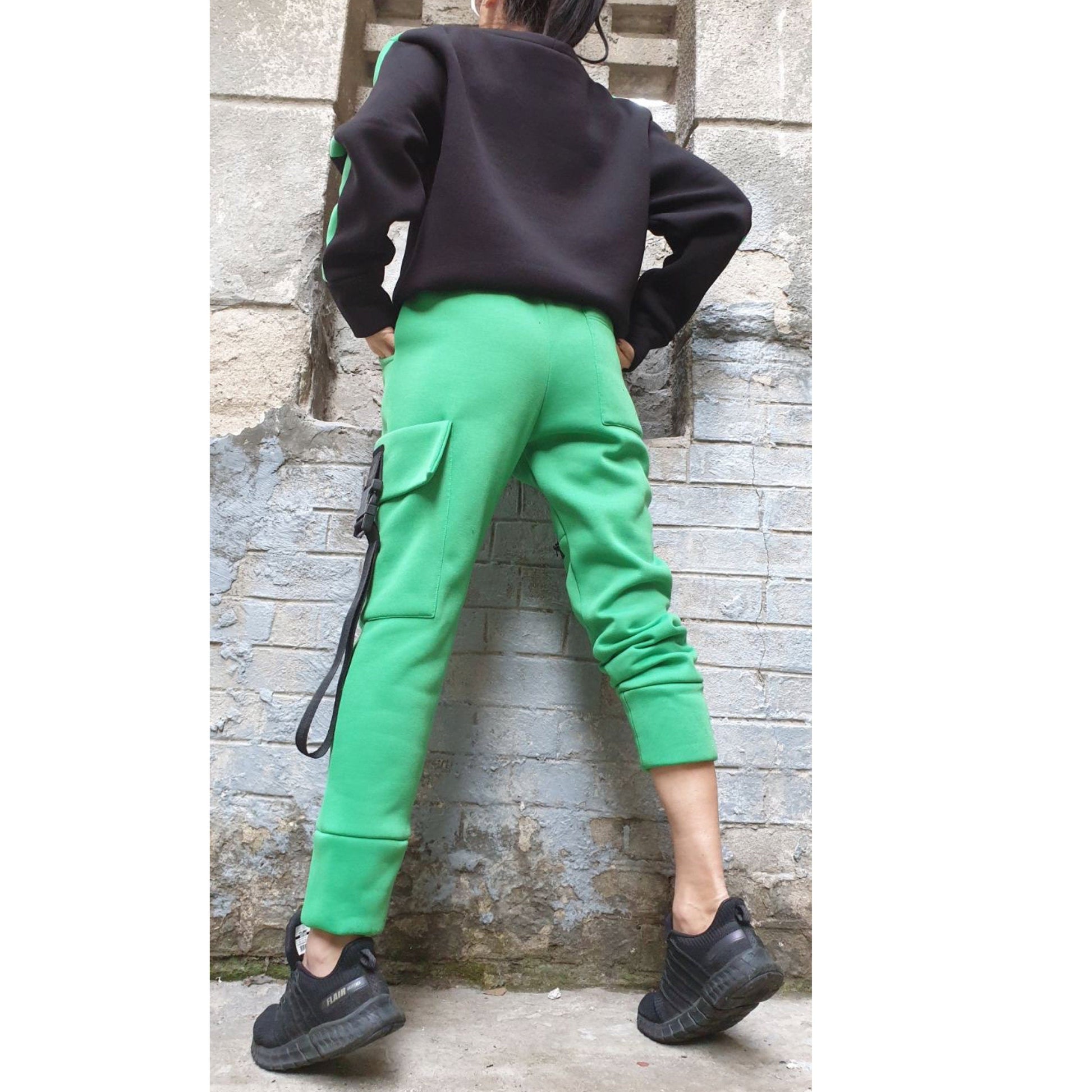 New Green Long Pants - Handmade clothing from AngelBySilvia - Top Designer Brands 