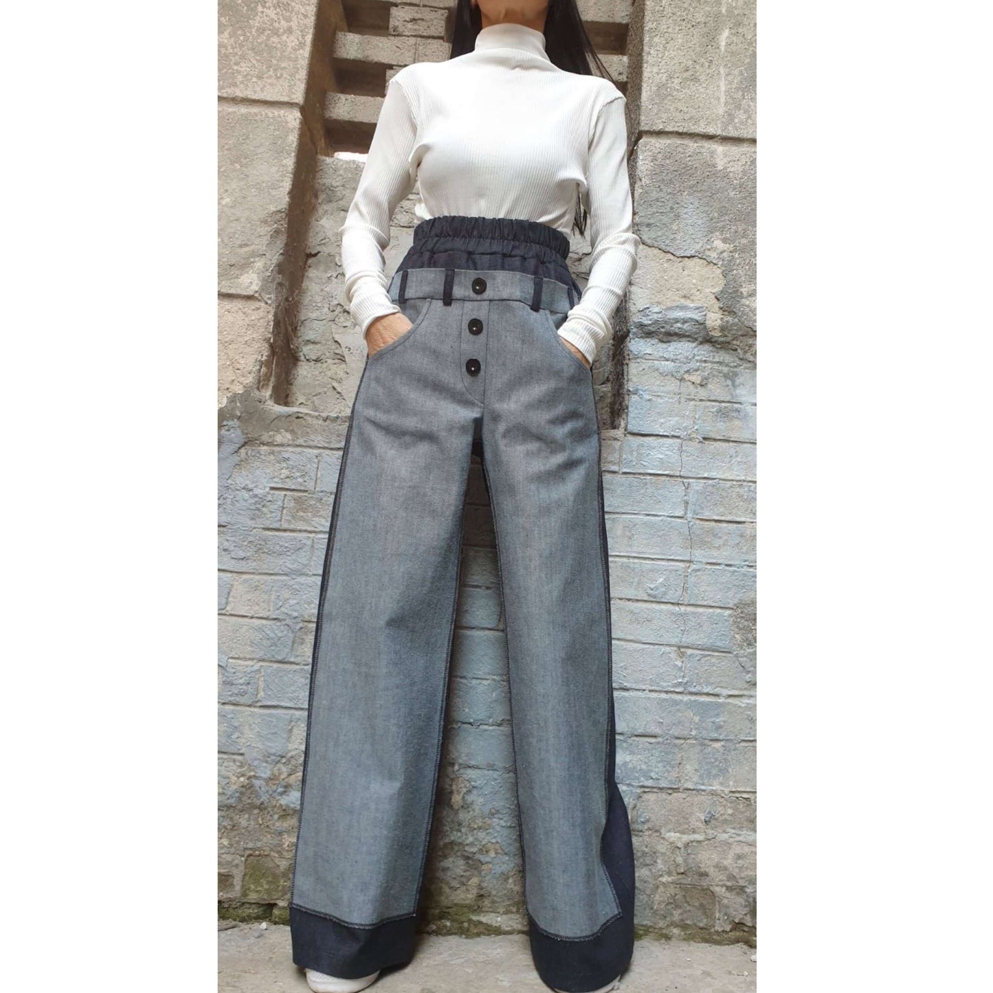 Extravagant High Waist Pants - Handmade clothing from AngelBySilvia - Top Designer Brands 