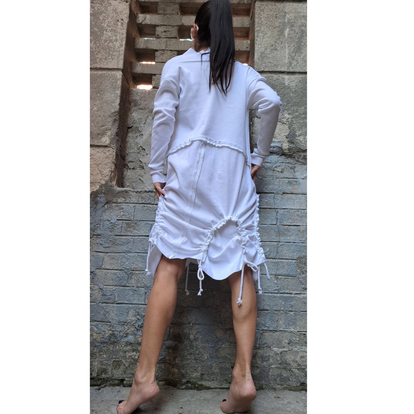 New Streetwear White Dress - Handmade clothing from AngelBySilvia - Top Designer Brands 