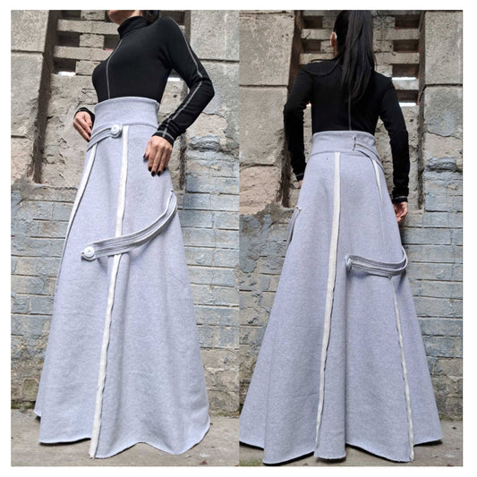 New Collection Long Grey Skirt - Handmade clothing from AngelBySilvia - Top Designer Brands 