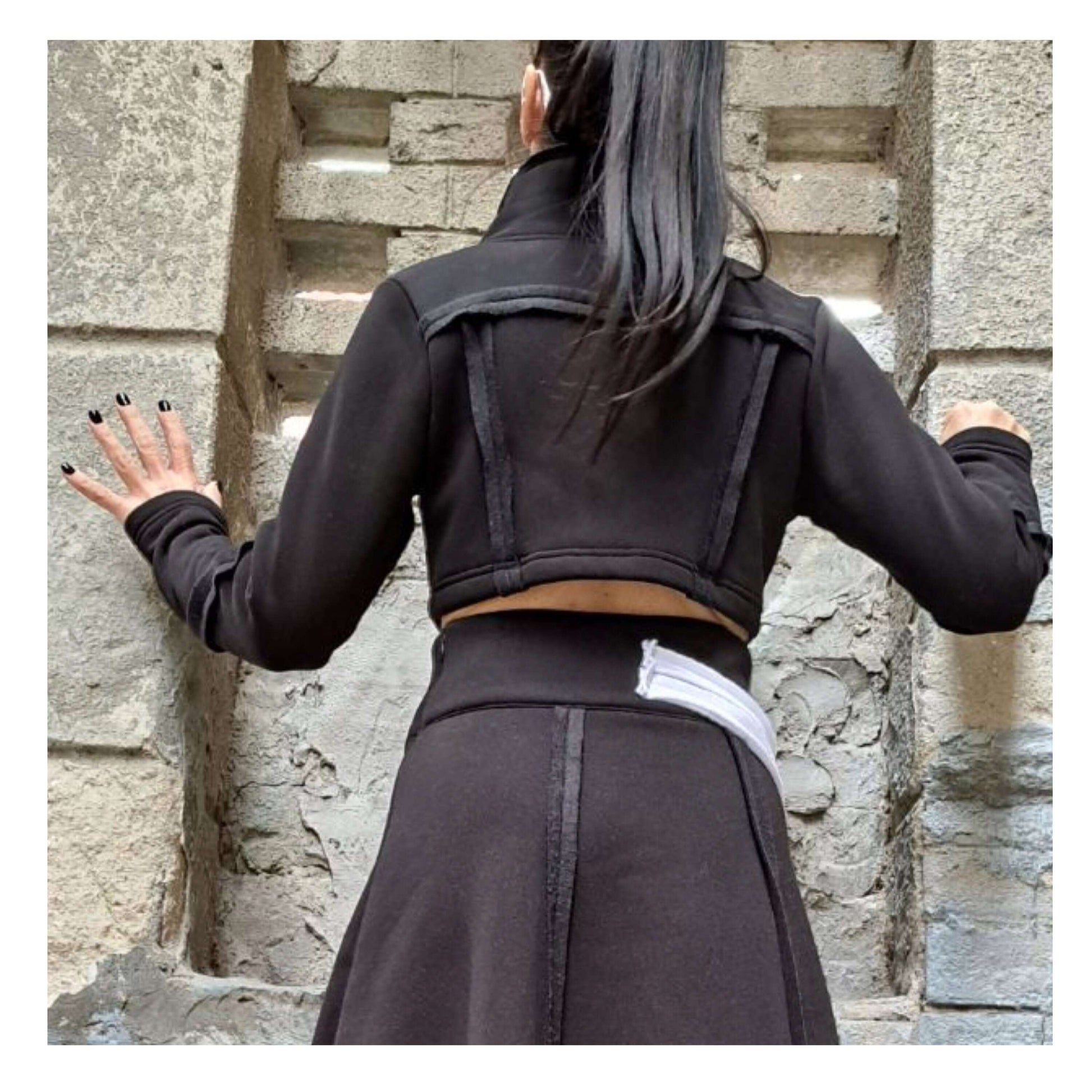 Casual Black White Blazer - Handmade clothing from AngelBySilvia - Top Designer Brands 