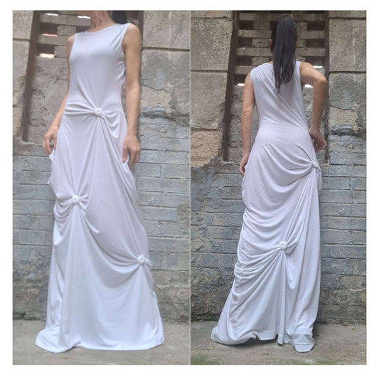 Long White Dress - Handmade clothing from AngelBySilvia - Top Designer Brands 