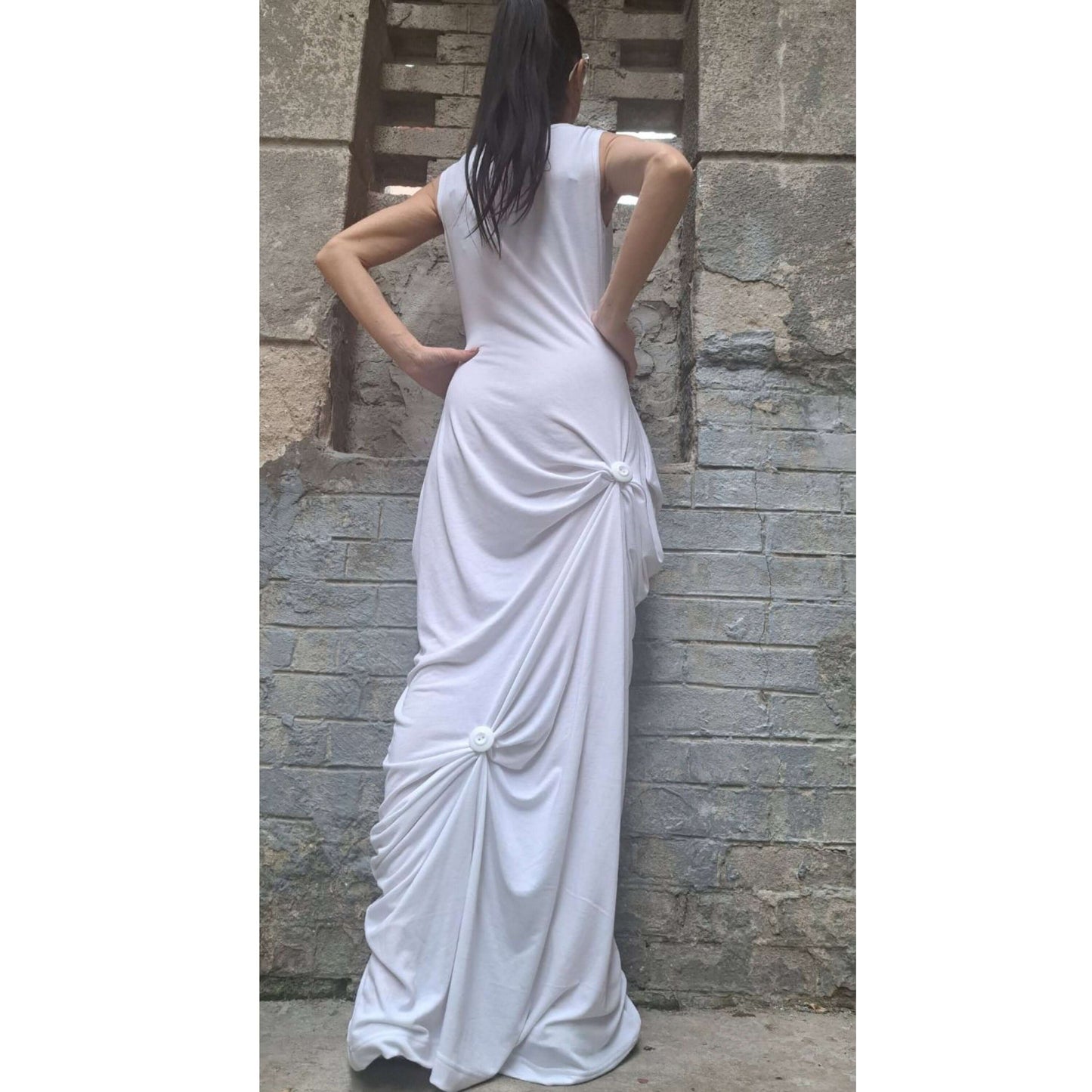 Long White Dress - Handmade clothing from AngelBySilvia - Top Designer Brands 