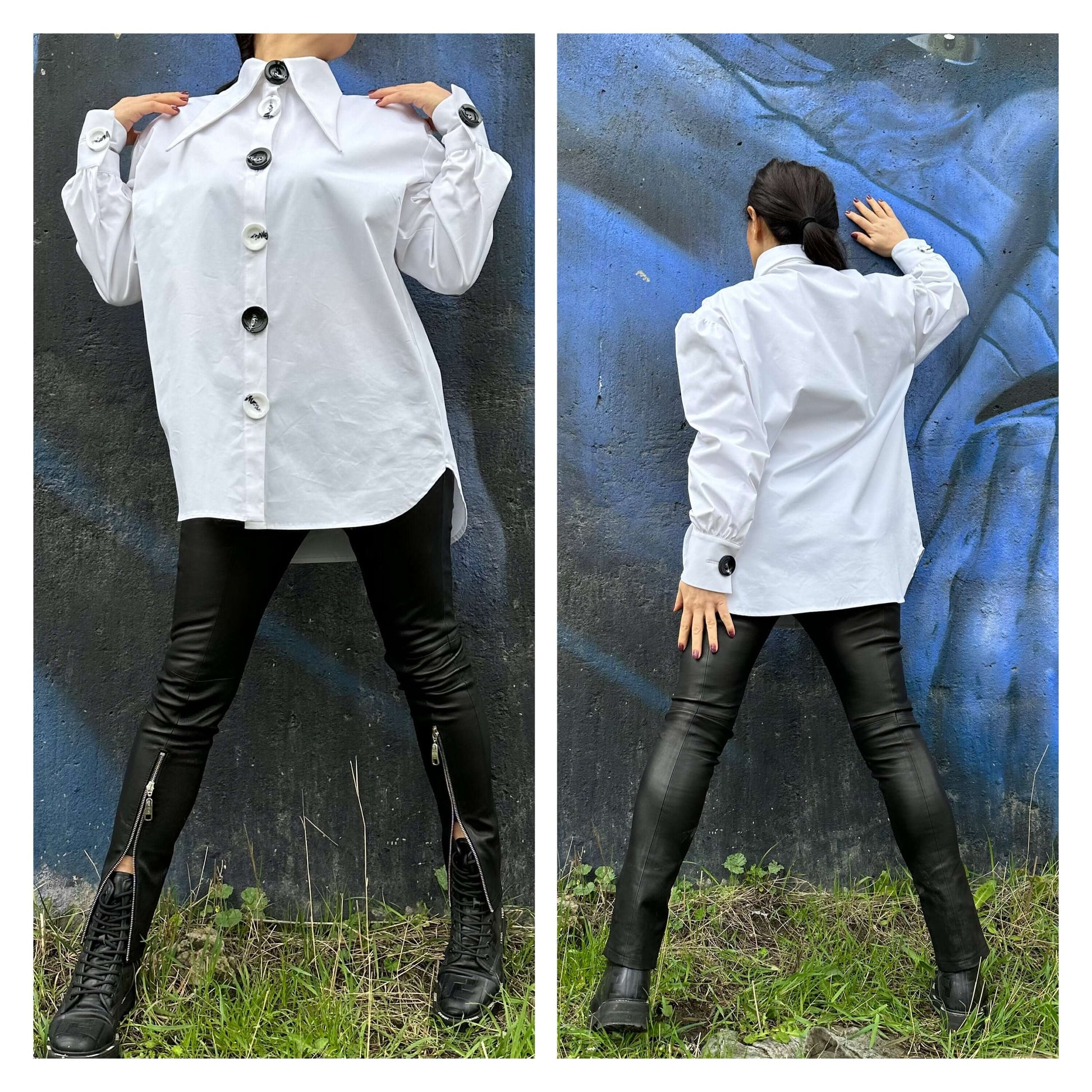 Extravagant Long Sleeve Shirt - Handmade clothing from AngelBySilvia - Top Designer Brands 