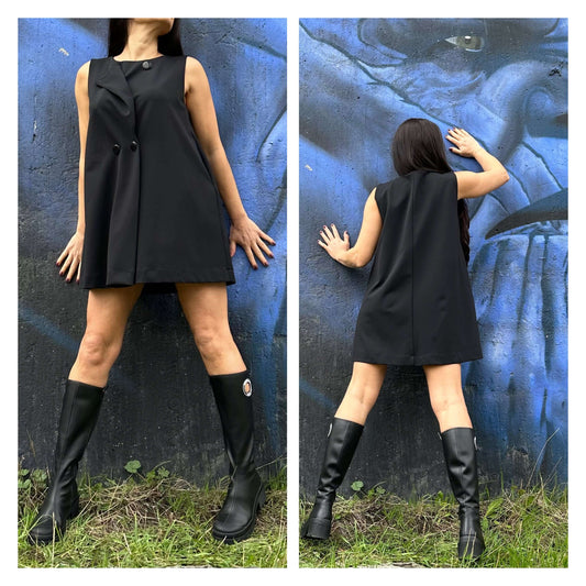 Casual Black Tunic - Handmade clothing from AngelBySilvia - Top Designer Brands 